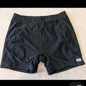 TomboyX 4.5" Magic Dinosaur Black Swim Shorts Women's Medium